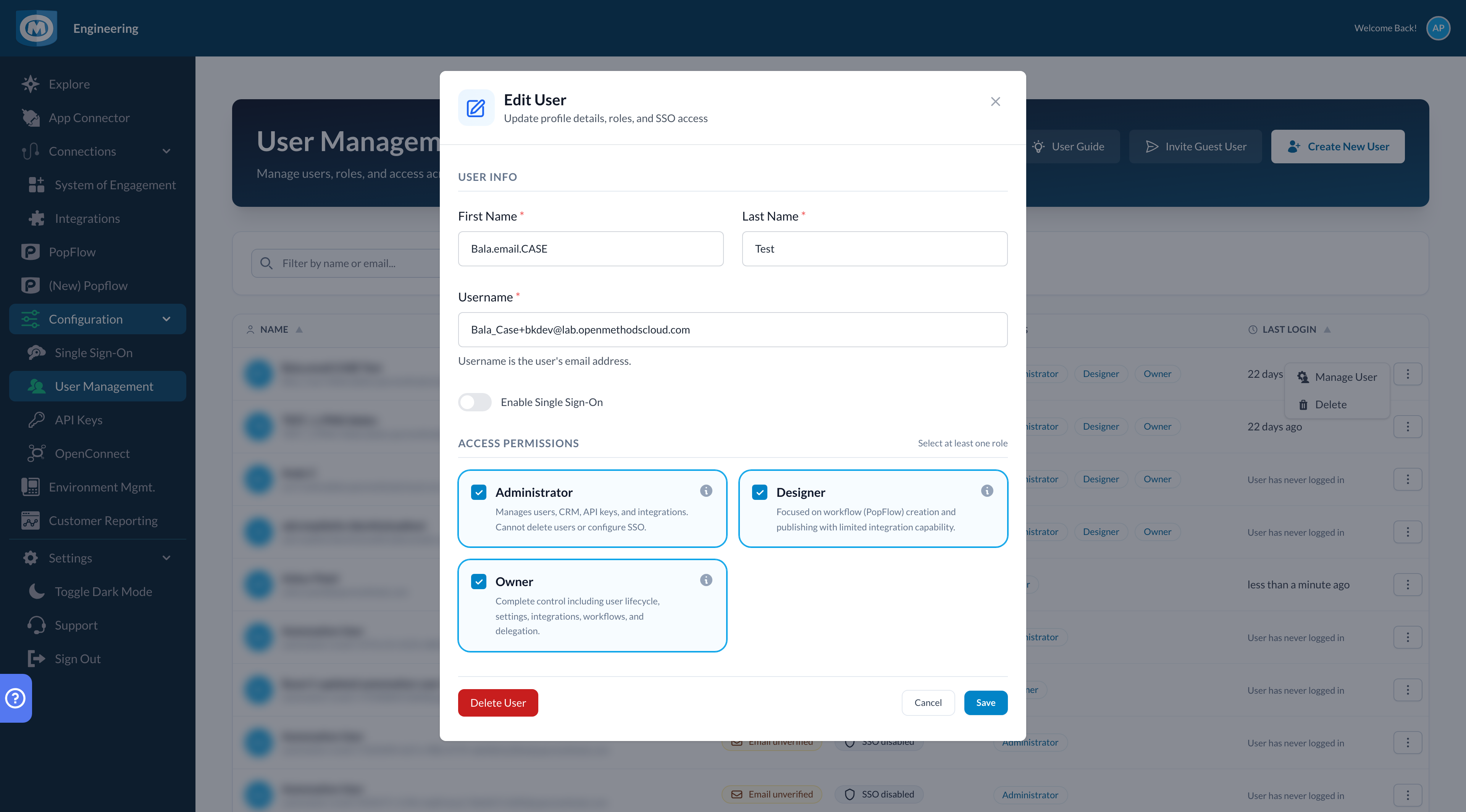 User Management - Documentation